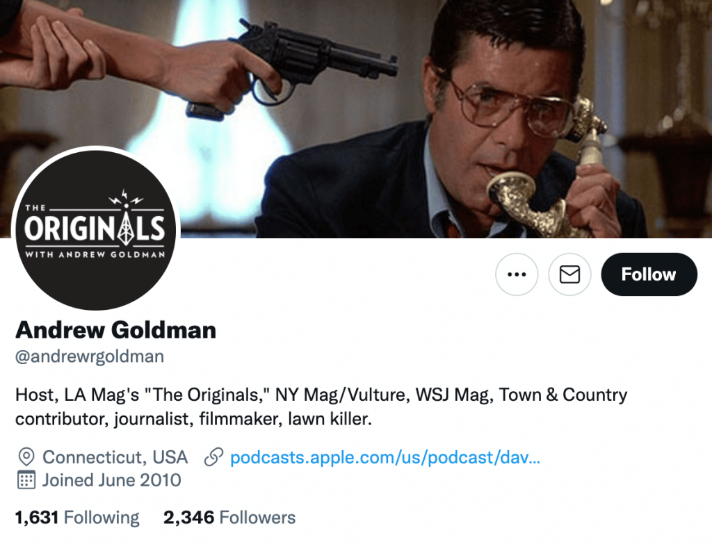 Andrew Goldman - Top entertainment journalist