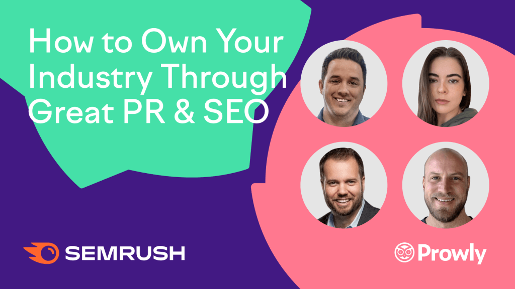 Free Semrush webinar on SEO PR