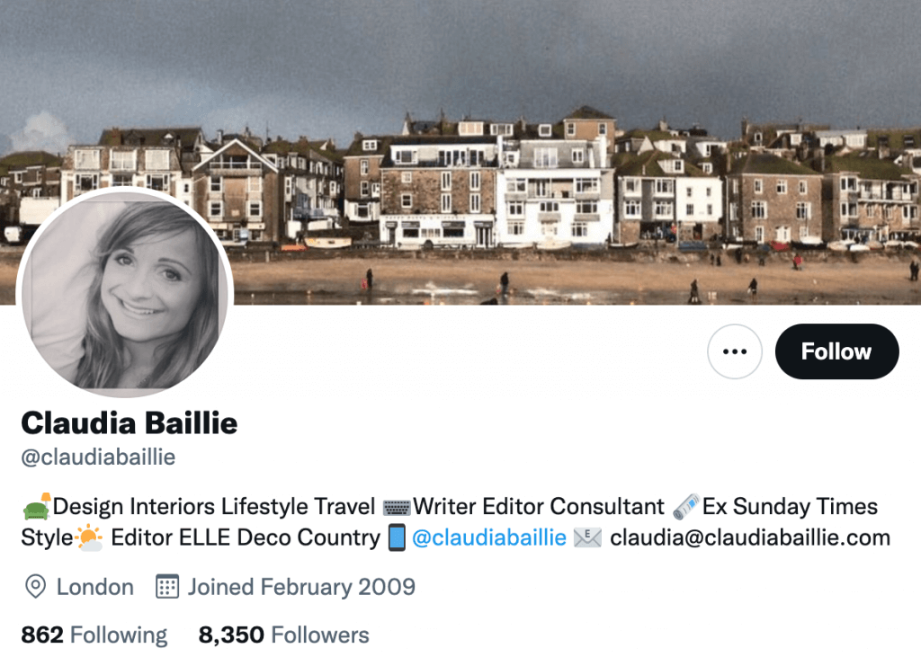 Claudia Baillie - Top design journalists