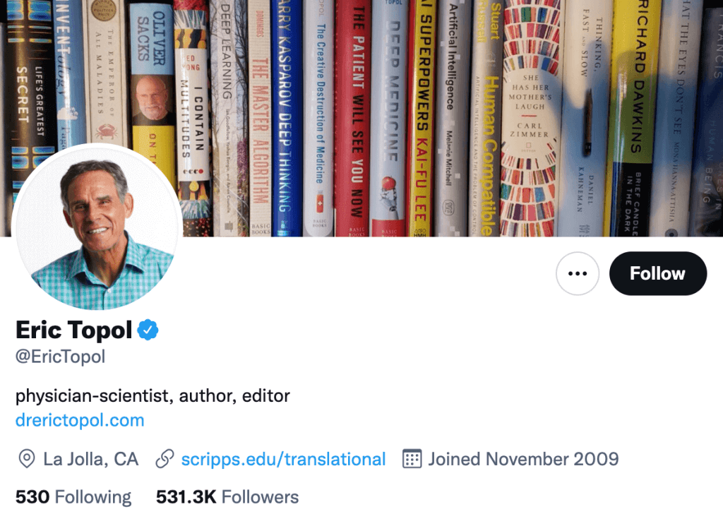 Eric Topol - Top healthcare journalist