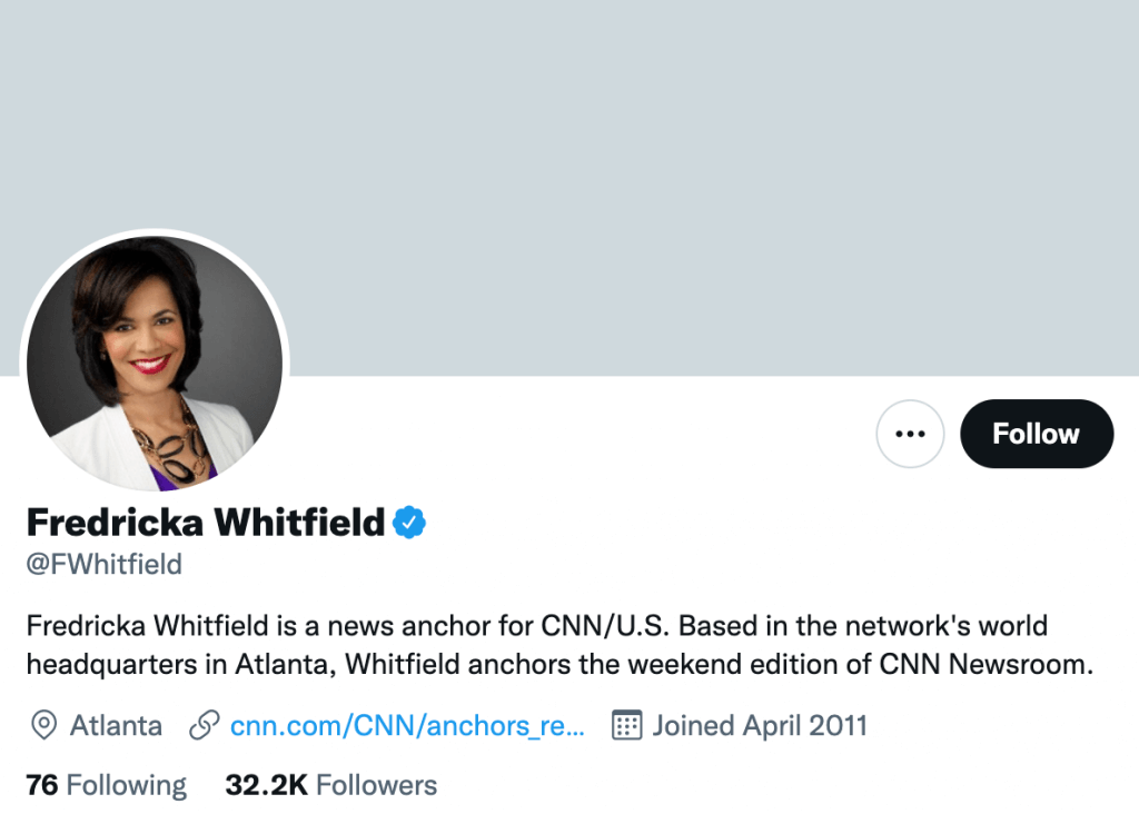 Fredricka Whitfield - Top media journalists