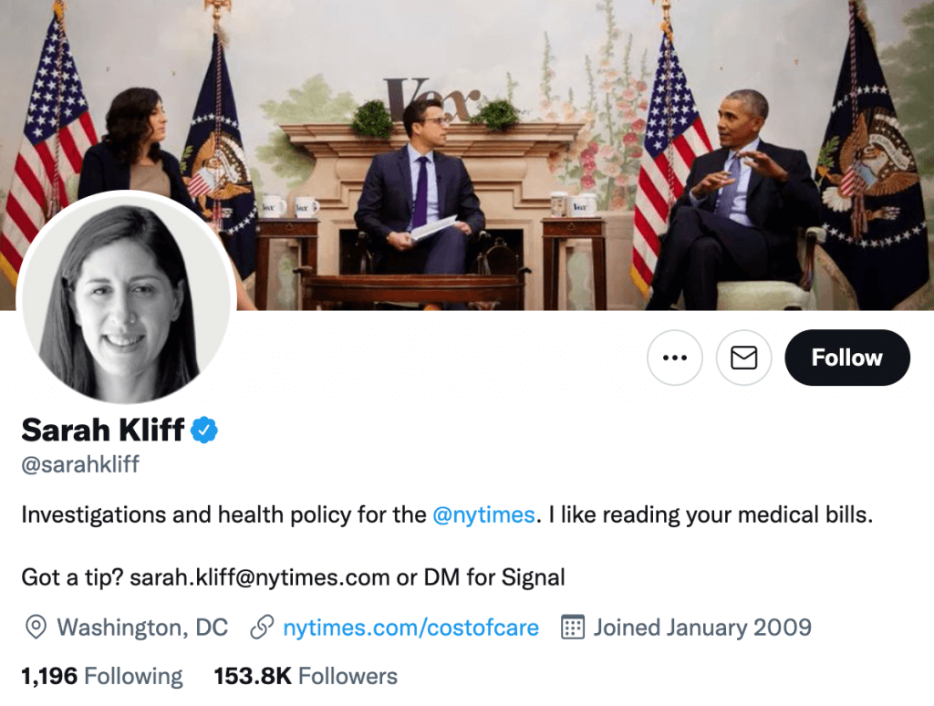 Sarah Kliff - Top healthcare journalists